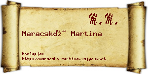 Maracskó Martina névjegykártya